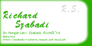 richard szabadi business card